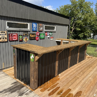 The outdoor bar is ready!